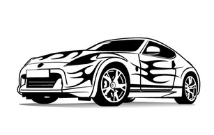 Sports Car Vector Image Thumbnail