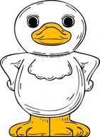 Standing Duck clip art