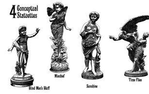 Statuette Vectors Portraying 4 Concepts Thumbnail