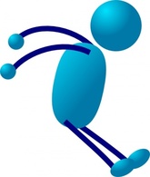 Stick Man Stopping clip art