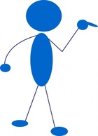 Stickman Point clip art