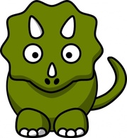 Studiofibonacci Cartoon Triceratops clip art Thumbnail