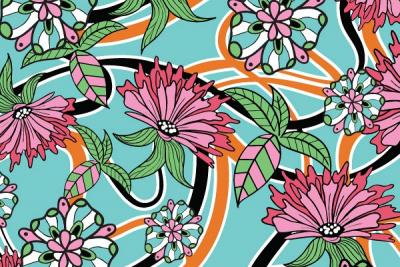 Summer Floral Wallpaper Pattern Thumbnail