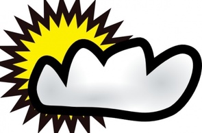 Sunny Partly Cloudy Weather clip art