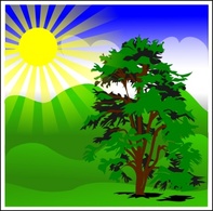 Sunny Spring With Blue Sky clip art Thumbnail