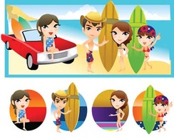 Surfing sport vector 8