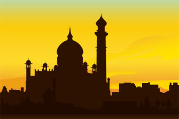 Taj Mahal Vector Illustration Thumbnail