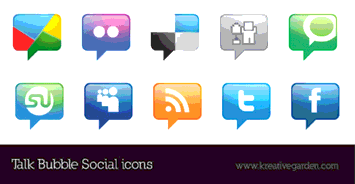 Talk Bubble Vector Social Icons Thumbnail