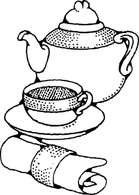 Teapot And Cup clip art Thumbnail