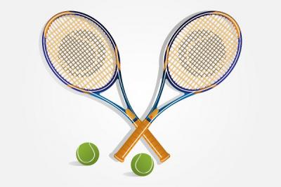 Tennis Rackets Vector Graphic Thumbnail