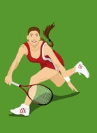 Tennis sport vector 4