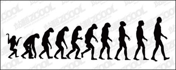 The course of human evolution vector material Thumbnail