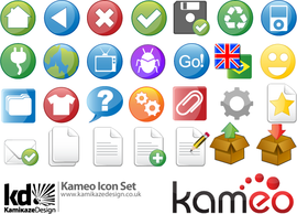 The entire icon set from Kameo CMS software Thumbnail