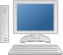 Thin Client Lcd Keyboard clip art