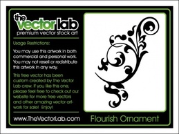 This nifty flourish has been custom created by The Vector Lab crew. If you like ...
