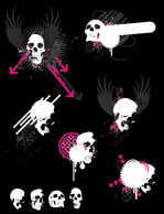 This set of free vector skulls will give everyone an opportunity to get a little ... Thumbnail