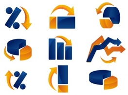 This set of graph vectors graphics has five finalised icons and all the working bits ... Thumbnail