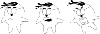 Three Emotions Of Cartoon clip art Thumbnail