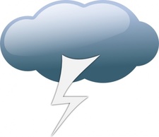 Thunderstorm Weather Symbols clip art Thumbnail