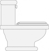 Toilet Seat Closed clip art Thumbnail