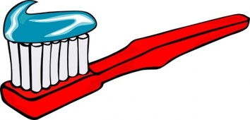 Toothbrush With Toothpaste clip art Thumbnail