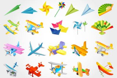 Toy Airplanes Vector Thumbnail