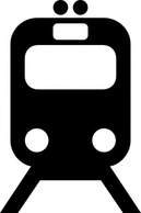 Tram Train Subway Transportation Symbol clip art Thumbnail