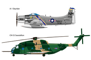 Two side views of 60's Vietnam airplanes Thumbnail