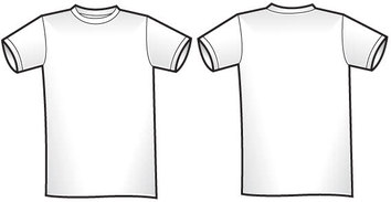 Twosided T-shirt template free vector Thumbnail