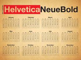 Typographic Desk Calendar - Helvetica Neue Thumbnail