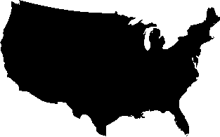 US Map Silhouette Vector