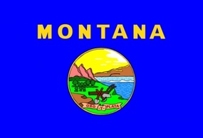 Us Montana Flag clip art Thumbnail