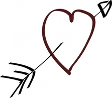 Valentine Heart Arrow clip art