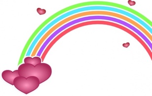 Valentine Rainbow clip art