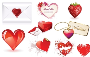 Valentines Day Heart Vector Set