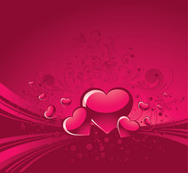 Valentines Floral Decorative Background Thumbnail