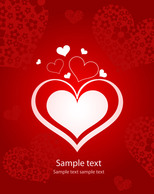 Valentins Day Card With Hearts Thumbnail