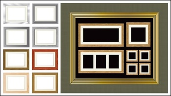 Variety of material frame vector