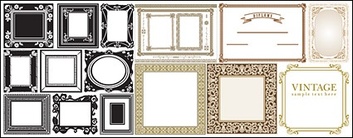 Variety of practical materials lace borders vector Thumbnail
