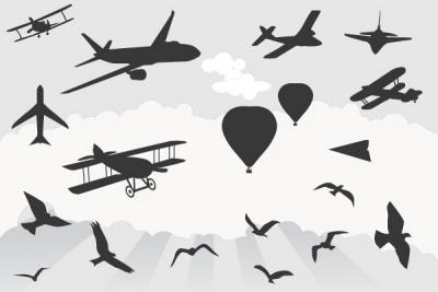 Various Flying Objects Vector Thumbnail