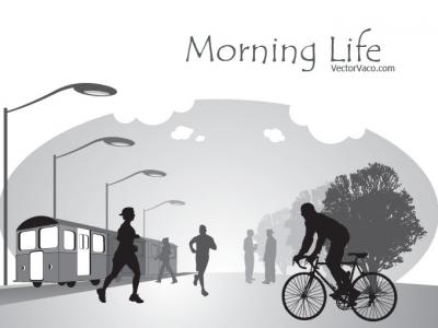 Vection Illustration of Morning Life Thumbnail