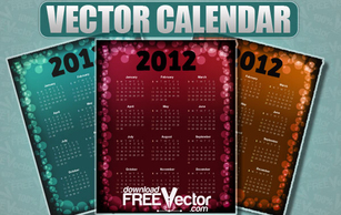 Vector Calendar For 2012 Thumbnail