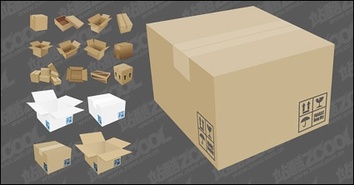 Vector cardboard carton material Thumbnail