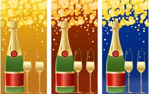 Vector Champagne New Years Background Thumbnail