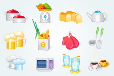 Vector Cooking Icons Thumbnail