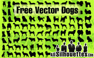 Vector Dogs Silhouettes Thumbnail