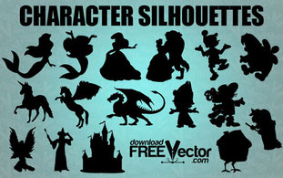 Vector Fairytale Silhouettes Thumbnail