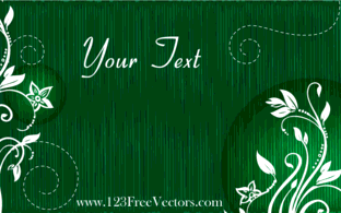 Vector Green Floral Text Banner Thumbnail