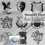 Vector heraldic elements for logo design Thumbnail