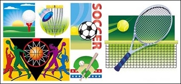 Vector illustration of various sports materials Thumbnail